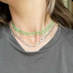 Beaded green necklace